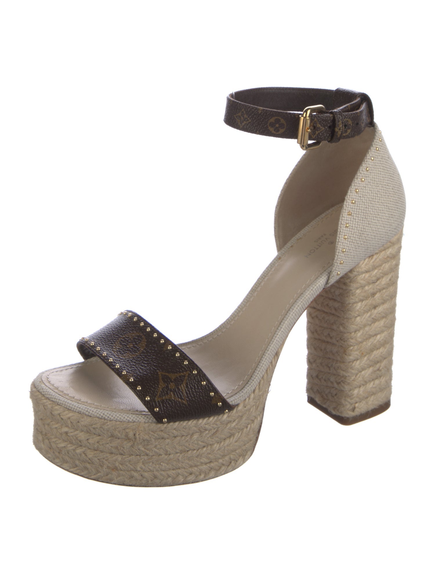 Louis Vuitton LV Monogram Studded Accents Espadrilles